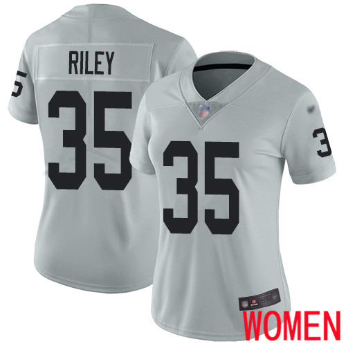 Oakland Raiders Limited Silver Women Curtis Riley Jersey NFL Football 35 Inverted Legend Jersey
